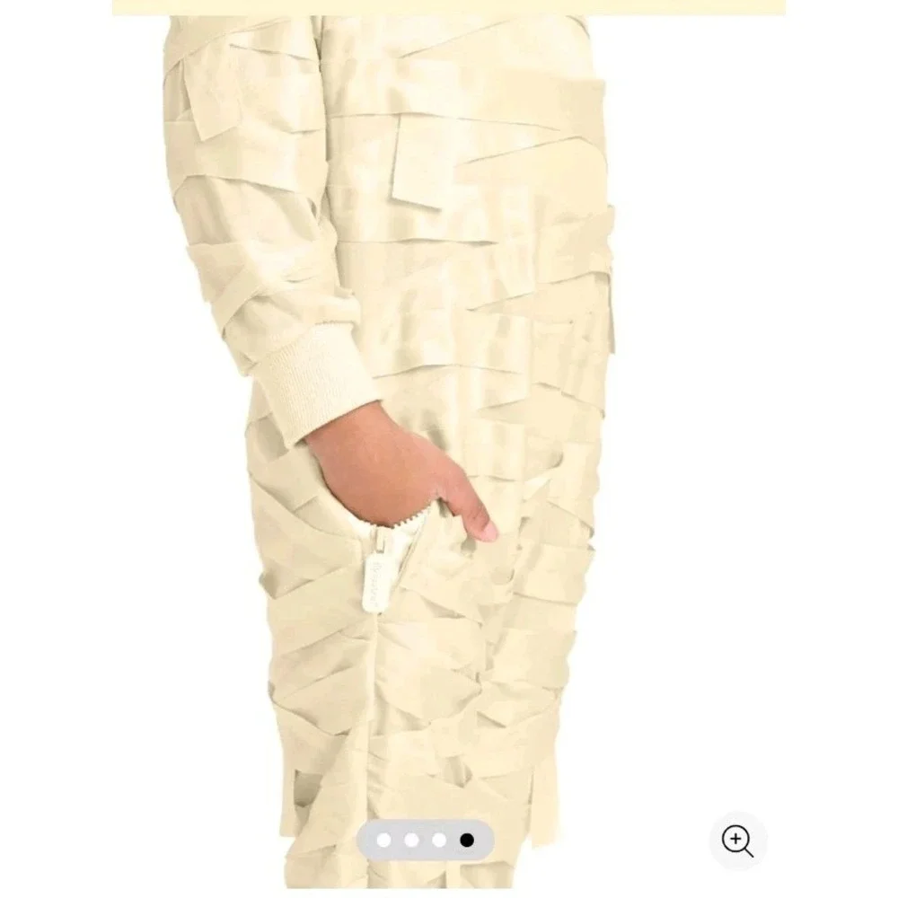 Tipsy Elves Youth Mummy Costume Halloween Unisex Jumpsuit Apricot M 8-10 $49.95